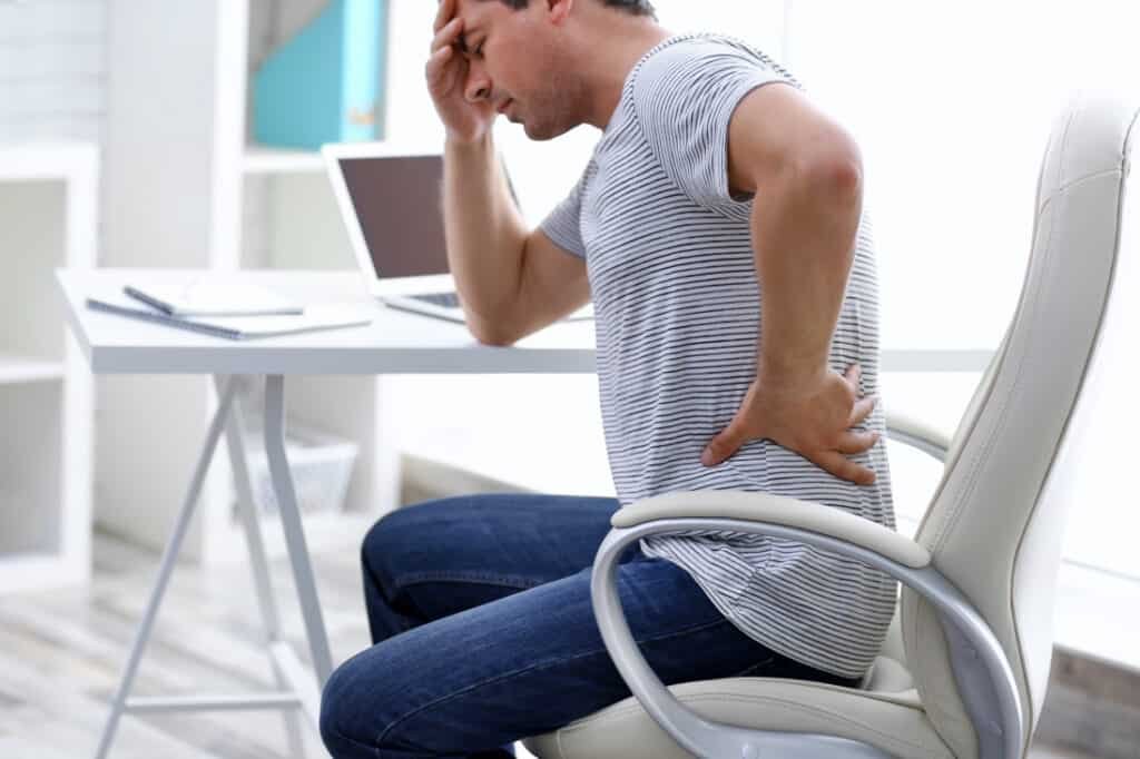 Man suffering from back pain